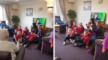 Intergenerational fun at Greenock care home